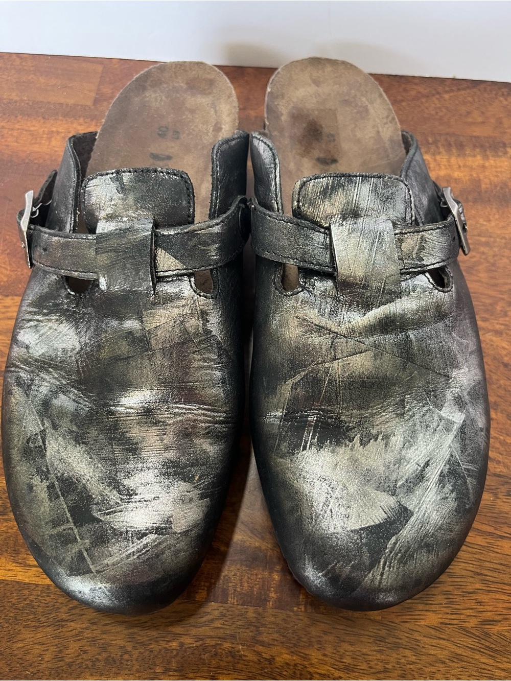 Naot Autumn Clog Mule Slip On Shoe Sz EU 40 US 9 Metallic Onyx - Picture 8 of 15